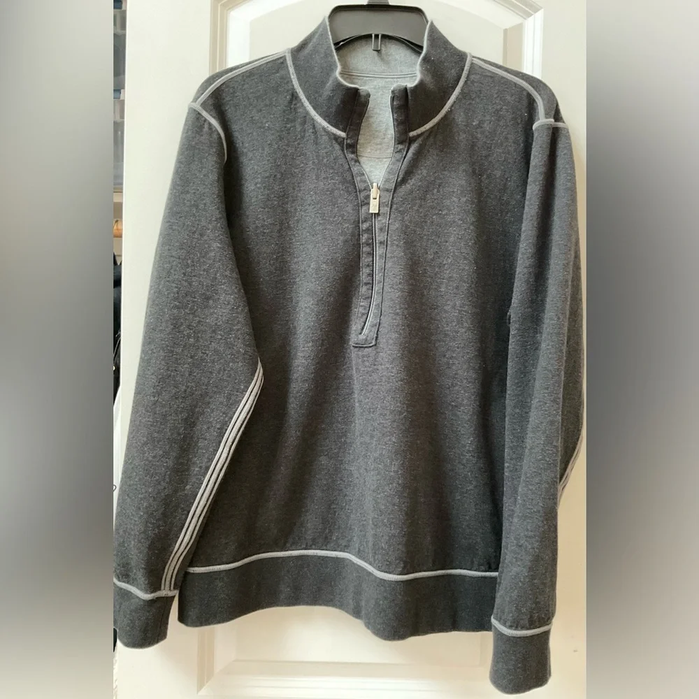 Tommy Bahama Men’s Reversible 1/2 Zip - Picture 1 of 7
